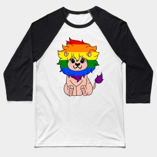 Rainbow Lion Baseball T-Shirt